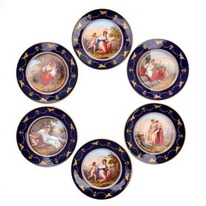 Set of Six Vienna Plates