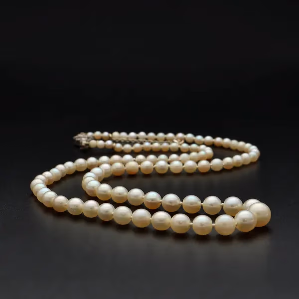18ct Gold Scottish Freshwater Mussel Pearls Necklace
