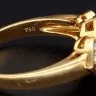 18ct Yellow Gold Emerald & Diamond Ring