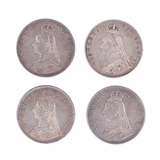 Victorian Silver Double Florin Set