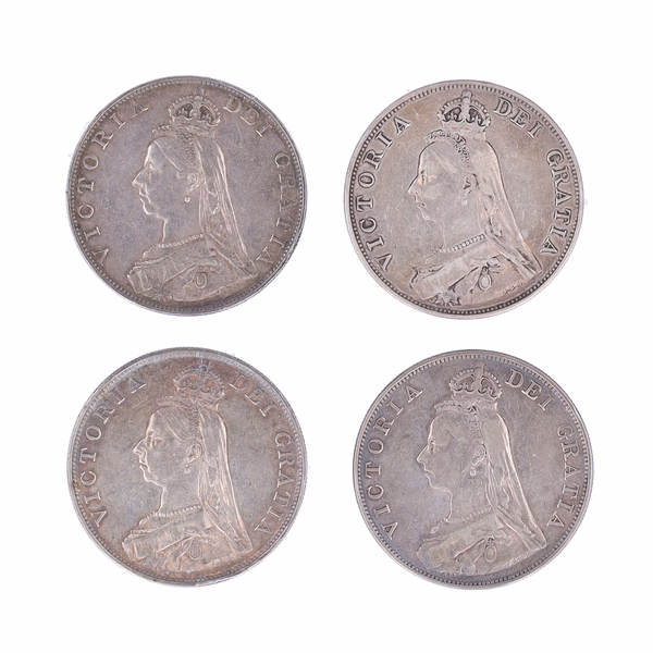 Victorian Silver Double Florin Set