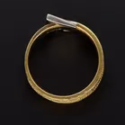 Heavy 18ct Yellow Gold Diamond Buckle Ring