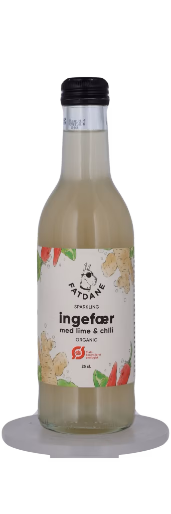 FATDANE INGEFÆR ØKO Ingefær med Lime & Chili Sodavand Ginger Beer