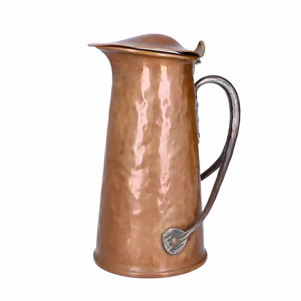Pair of Rare Large Copper Jugs