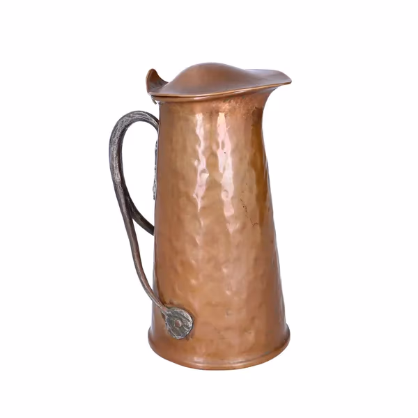 Pair of Rare Large Copper Jugs
