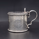 Victorian Silver Drum Mustard Pot