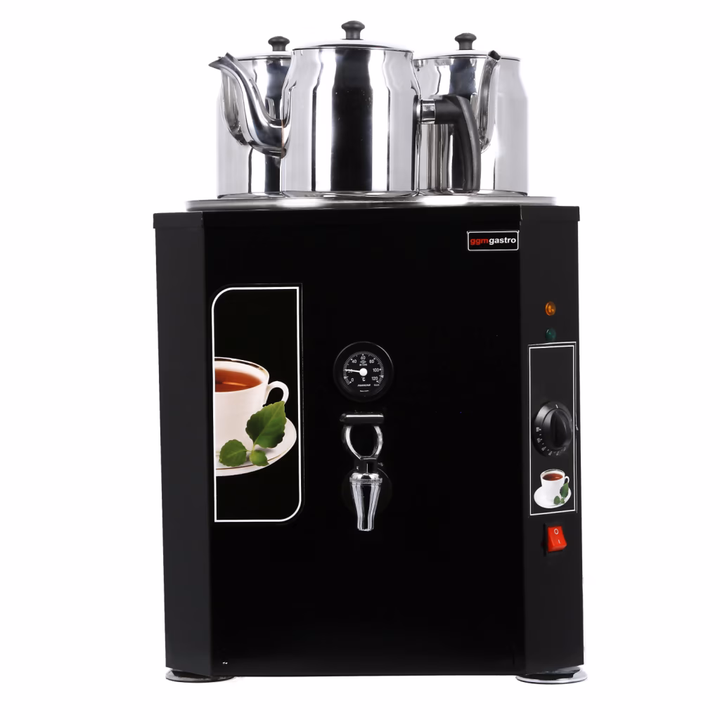 Commercial Catering Tea Urn & Water Boiler – 37 litres - 3.5 kW - 3 teapots included