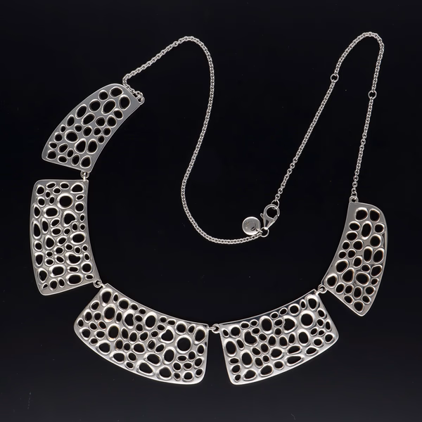 Sterling Silver Foite Coral-Inspired Necklace