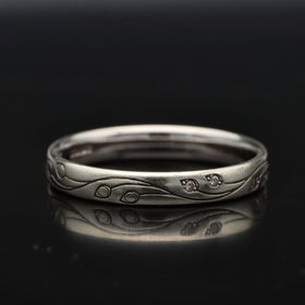 Gold Diamond Art Nouveau Style Ring