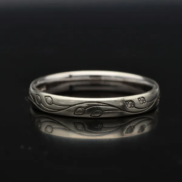 Gold Diamond Art Nouveau Style Ring