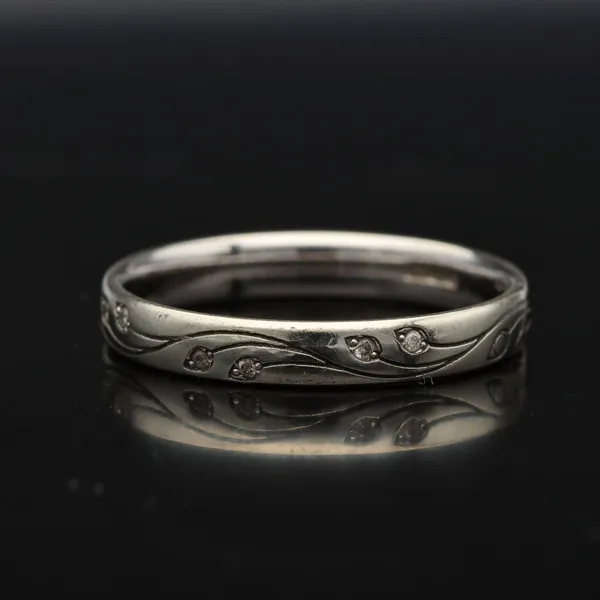 Gold Diamond Art Nouveau Style Ring