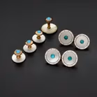 Edwardian 9ct Gold Mother of Pearl Cufflinks
