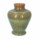 Cobridge Stoneware Green and Brown High Fired Glaze Vase