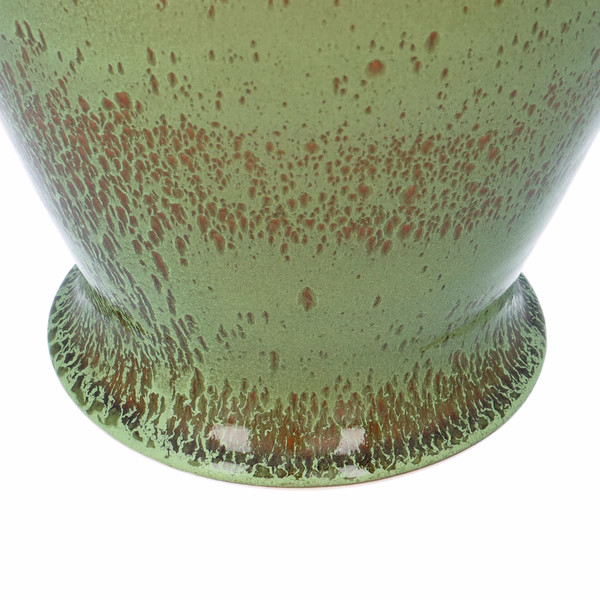 Cobridge Stoneware Green and Brown High Fired Glaze Vase
