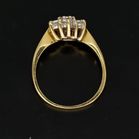 Vintage 18ct Gold Diamond Floral Cluster Ring