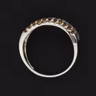 9ct White Gold Gem Ring with Amethyst, Citrine, Topaz, and Tourmaline