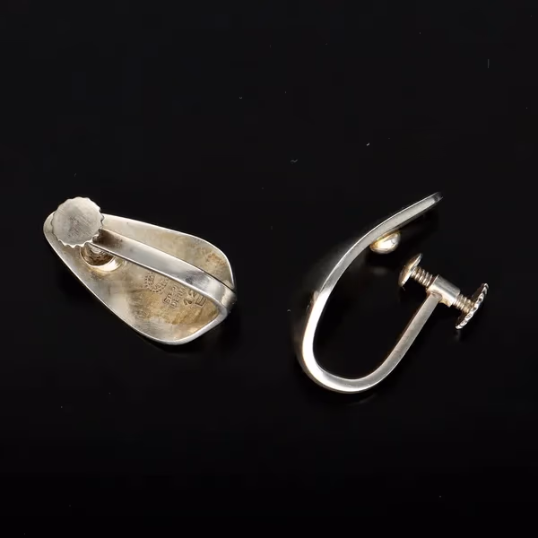 Pair of Georg Jensen Silver Earrings