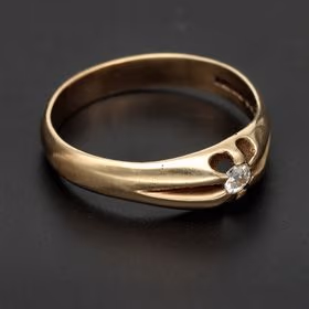 9k Gold Diamond Solitaire Ring