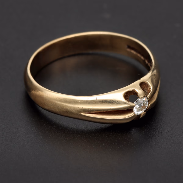 9k Gold Diamond Solitaire Ring