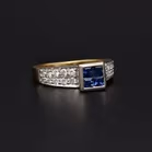 18ct Gold Diamond Sapphire Ring