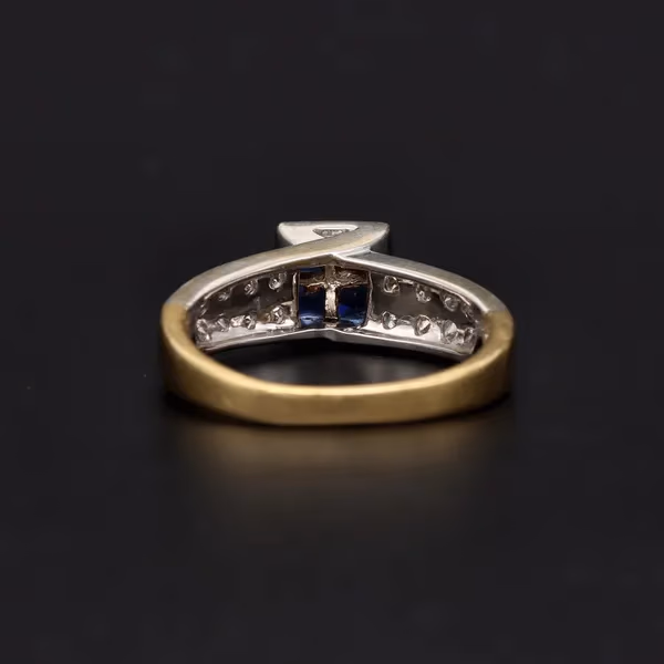18ct Gold Diamond Sapphire Ring