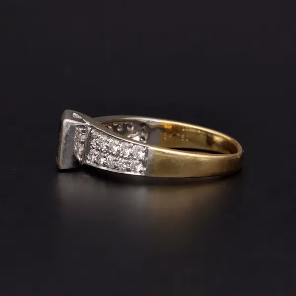 18ct Gold Diamond Sapphire Ring