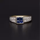18ct Gold Diamond Sapphire Ring