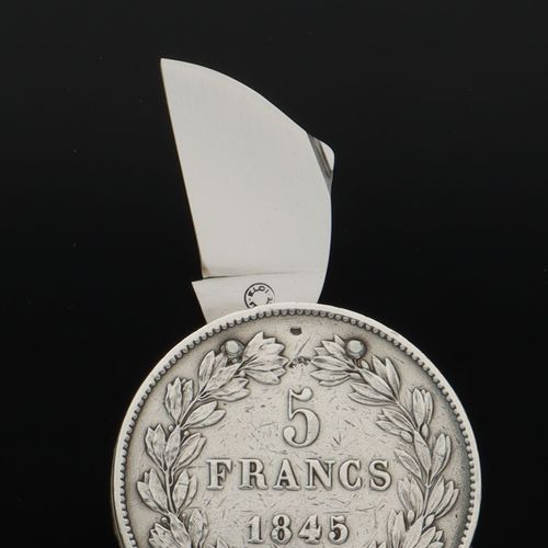 1845 Eloi Pernet France Depose Silver Cigar Cutter image-4