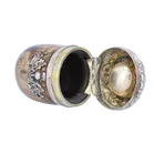 A Scottish White Metal Mounted Horn Stuff Mull