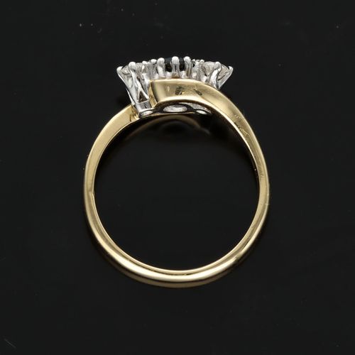 18ct Gold Sapphire and Diamond and Diamond Ring image-5