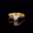 360° view of The Vintage 1996 Brilliant Cut Diamond Solitaire Swirl Ring