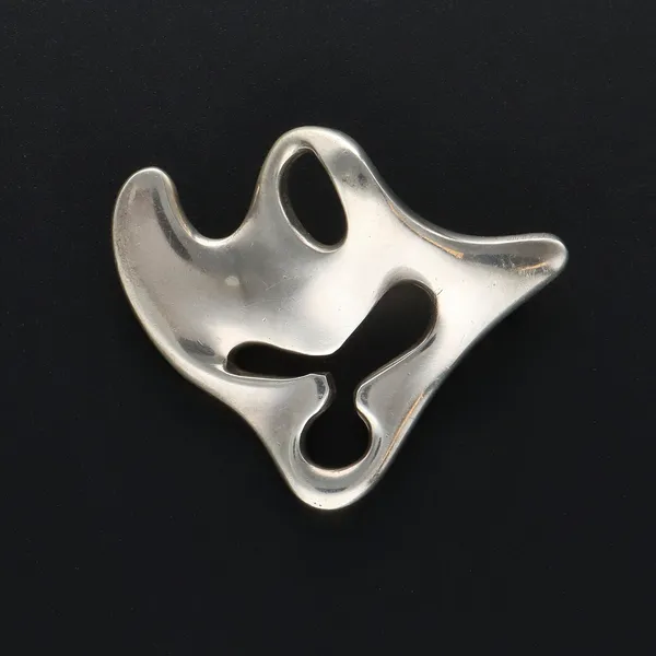 Georg Jensen Silver Amoeba Brooch by Henning Koppel