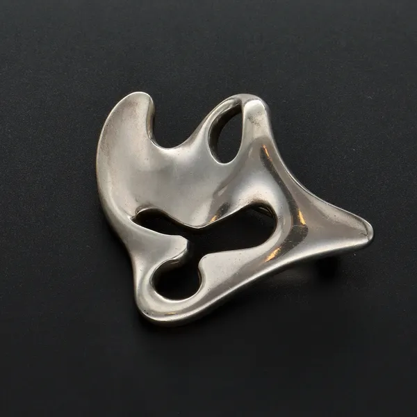 Georg Jensen Silver Amoeba Brooch by Henning Koppel