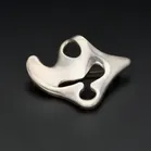 Georg Jensen Silver Amoeba Brooch by Henning Koppel