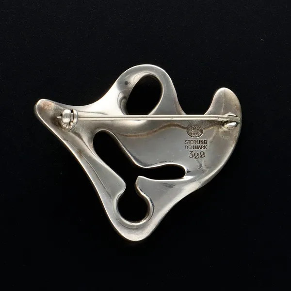 Georg Jensen Silver Amoeba Brooch by Henning Koppel