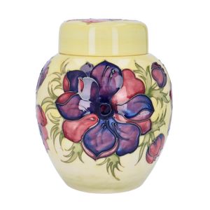 Large Moorcroft Anemone Ginger Vase