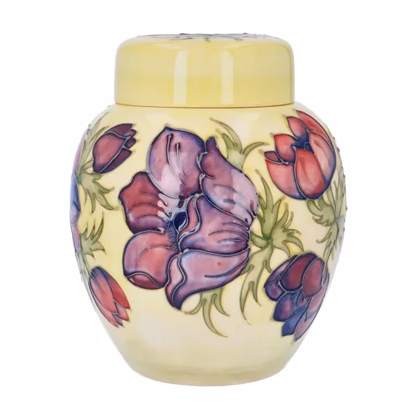 Large Moorcroft Anemone Ginger Vase