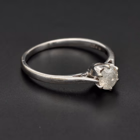 9ct White Gold 0.50ct Brilliant Cut Diamond Solitaire Ring