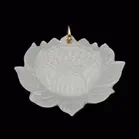 Carved Angel Jade Lotus Pendant