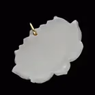 Carved Angel Jade Lotus Pendant