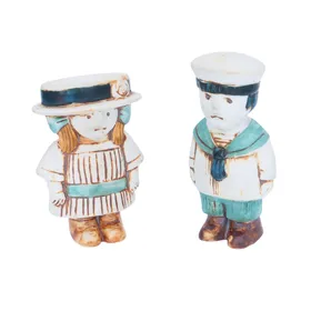 Vintage Gustavsberg Ceramic Anna and Oskar Figures