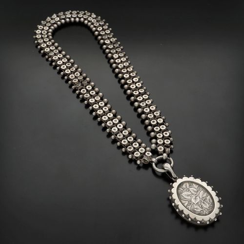 Victorian Silver Pendant Book Chain image-5