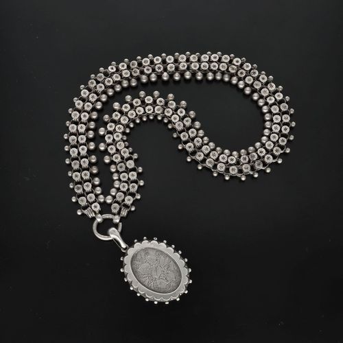 Victorian Silver Pendant Book Chain image-4
