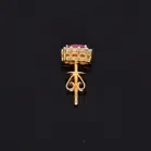 18ct Gold Ruby and Diamond Stud Earrings