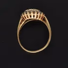 9ct Gold Ruby Sapphire and CZ Ring