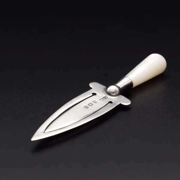 Antique Hallmarked Sterling Silver and Mother of Pearl Bookmark