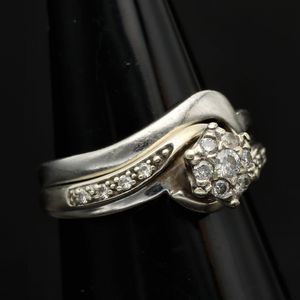 Pair of White Gold Diamond Rings