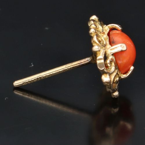 9ct Gold Coral Earrings image-3