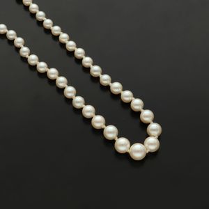 Re-Strung 9ct Gold Clasped Cultured Pearl Necklace