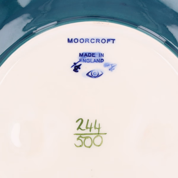 Limited Edition Moorcroft Pottery Peacock Design Plate